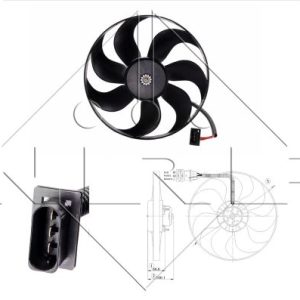 Ventilator radiator SKODA ROOMSTER (5J7) 1.4 LPG Benzina/Autogaz (GPL) 86 cai NRF 47204