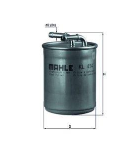 Filtru combustibil SKODA ROOMSTER (5J7) 1.4 TDI diesel 80 cai MAHLE ORIGINAL KL 494