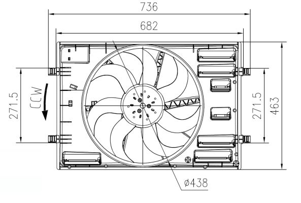 Ventilator radiator SKODA KAROQ (NU7, ND7) 2.0 TDI 4x4 diesel 190 cai NRF 47916