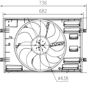 Ventilator radiator SKODA KAROQ (NU7, ND7) 1.5 TSI 4x4 benzina 150 cai NRF 47916