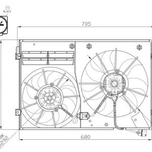 Ventilator radiator SKODA YETI (5L) 1.8 TSI 4x4 benzina 160 cai NRF 47941