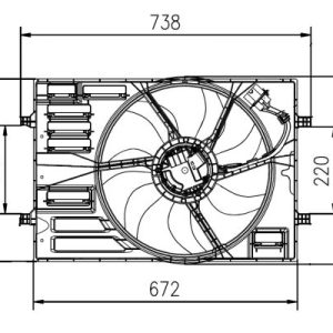Ventilator radiator SKODA KAROQ (NU7, ND7) 1.5 TSI 4x4 benzina 150 cai NRF 47950