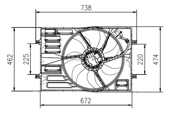 Ventilator radiator SKODA KAROQ (NU7, ND7) 1.5 TSI benzina 150 cai NRF 47950