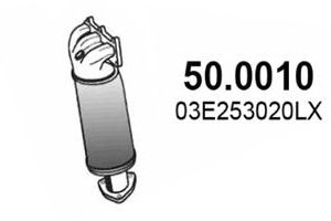 Catalizator SKODA RAPID (NH3, NK3, NK6) 1.2 benzina 75 cai ASSO 50.0010