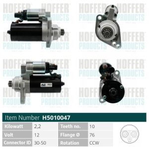 Electromotor SKODA ROOMSTER (5J7) 1.9 TDI diesel 105 cai MEAT DORIA 5010047