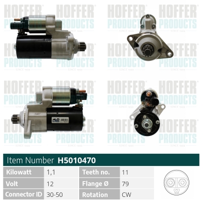 Electromotor SKODA YETI (5L) 1.8 TSI 4x4 benzina 160 cai HOFFER H5010470