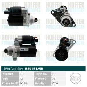 Electromotor SKODA ROOMSTER Praktik (5J) 1.2 benzina 70 cai HOFFER H5015125R