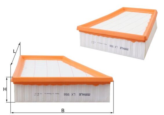 Filtru aer SKODA ROOMSTER Praktik (5J) 1.2 benzina 70 cai KNECHT LX 998