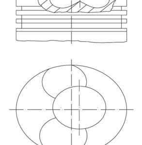 Piston SKODA ROOMSTER (5J7) 1.9 TDI diesel 105 cai MAHLE ORIGINAL 028 PI 00113 001