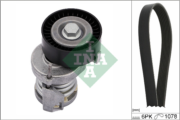 Set curea transmisie cu caneluri SKODA ROOMSTER Praktik (5J) 1.4 benzina 86 cai INA 529 0103 10