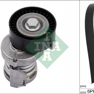 Set curea transmisie cu caneluri SKODA ROOMSTER (5J7) 1.4 benzina 86 cai INA 529 0103 10