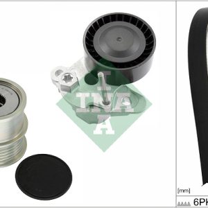 Set curea transmisie cu caneluri SKODA YETI (5L) 1.4 TSI 4x4 benzina 150 cai INA 529 0159 20