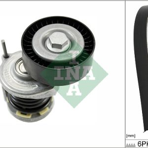 Set curea transmisie cu caneluri SKODA ROOMSTER (5J7) 1.9 TDI diesel 101 cai INA 529 0466 10