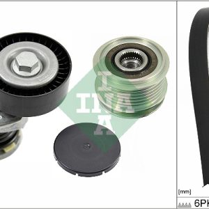 Set curea transmisie cu caneluri SKODA ROOMSTER (5J7) 1.9 TDI diesel 101 cai INA 529 0466 20