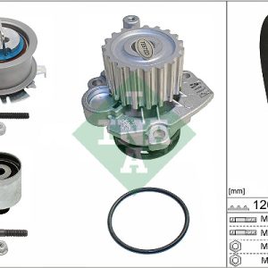 Set pompa apa + curea dintata SKODA ROOMSTER (5J7) 1.9 TDI diesel 105 cai INA 530 0201 33