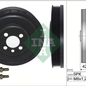 Set fulie arbore cotit SKODA KAROQ (NU7, ND7) 1.6 TDI diesel 115 cai INA 544 0083 20