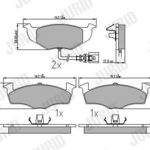 Placute frana SKODA ROOMSTER Praktik (5J) 1.4 benzina 86 cai JURID 573111J