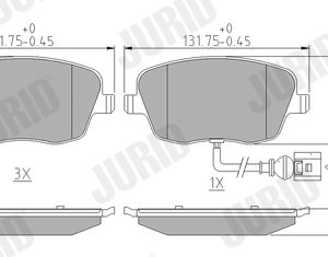 Placute frana SKODA ROOMSTER Praktik (5J) 1.4 benzina 86 cai JURID 573127J