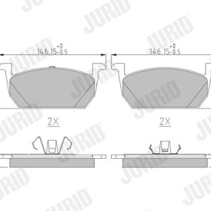 Placute frana SKODA SCALA (NW1) 1.0 TSI benzina 116 cai JURID 573833J