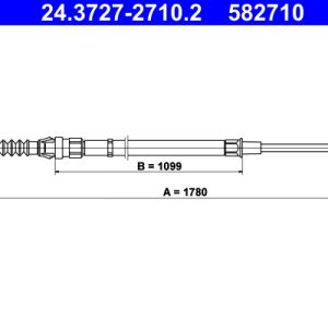 Cablu frana de parcare SKODA RAPID (NH3, NK3, NK6) 1.0 TSI benzina 95 cai ATE 24.3727-2710.2