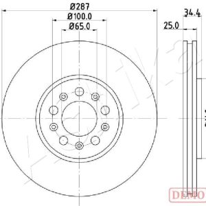 Disc frana SKODA RAPID Spaceback (NH1) 1.6 TDI diesel 105 cai ASHIKA 60-00-0901C