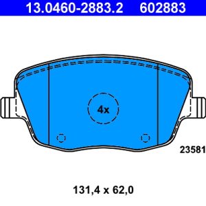 Placute frana SKODA ROOMSTER (5J7) 1.4 TDI diesel 70 cai ATE 13.0460-2883.2