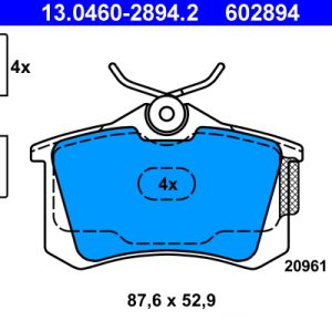 Placute frana SKODA ROOMSTER (5J7) 1.2 benzina 64 cai ATE 13.0460-2894.2