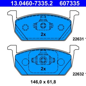 Placute frana SKODA KAMIQ (NW4) 1.5 TSI benzina 150 cai ATE 13.0460-7335.2
