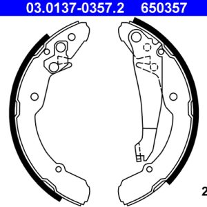 Set saboti frana SKODA ROOMSTER Praktik (5J) 1.2 TDI diesel 75 cai ATE 03.0137-0357.2