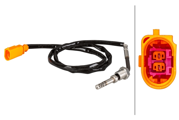 Senzor temperatura gaze evacuare SKODA RAPID Spaceback (NH1) 1.6 TDI diesel 105 cai HELLA 6PT 010 376-181