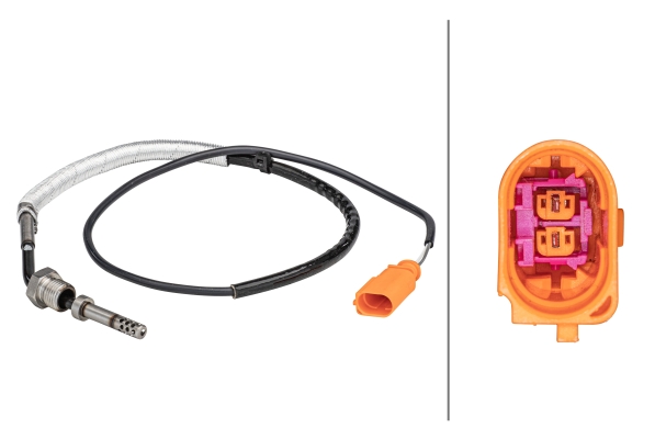 Senzor temperatura gaze evacuare SKODA ROOMSTER Praktik (5J) 1.4 TDI diesel 80 cai HELLA 6PT 358 181-131