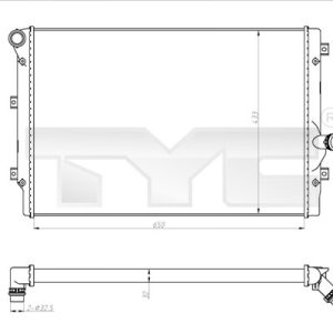 Radiator racire motor SKODA YETI (5L) 1.6 TDI diesel 105 cai TYC 702-0024-R