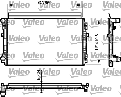 Radiator racire motor SKODA YETI (5L) 1.2 TSI benzina 110 cai VALEO 735558