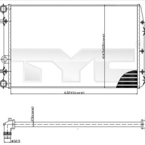 Radiator racire motor SKODA ROOMSTER Praktik (5J) 1.4 TDI diesel 80 cai TYC 737-0041