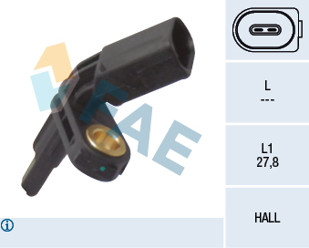 Senzor turatie roata SKODA YETI (5L) 1.8 TSI 4x4 benzina 160 cai FAE 78012