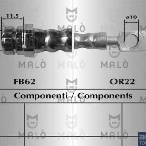 Furtun frana SKODA YETI (5L) 1.4 TSI benzina 122 cai MALO 80852
