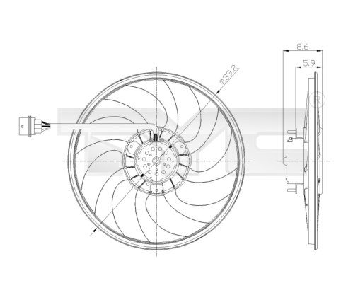 Ventilator radiator SKODA ROOMSTER Praktik (5J) 1.2 benzina 70 cai TYC 837-0037