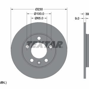 Disc frana SKODA SCALA (NW1) 1.6 TDI diesel 95 cai TEXTAR 92082503