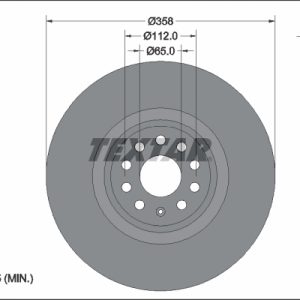 Disc frana SKODA ELROQ 50 electric 170 cai TEXTAR 92337505