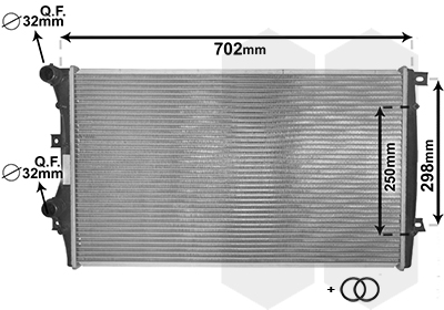 Radiator racire motor SKODA YETI (5L) 1.4 TSI benzina 122 cai VAN WEZEL 58002206