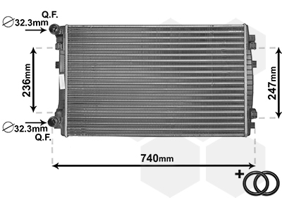 Radiator racire motor SKODA KAROQ (NU7, ND7) 1.0 TSI benzina 115 cai VAN WEZEL 58002338