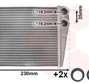 Schimbator caldura incalzire habitaclu SKODA YETI (5L) 1.4 TSI benzina 125 cai VAN WEZEL 58006229