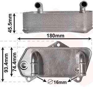 Radiator racire ulei cutie de viteze automata SKODA YETI (5L) 1.4 TSI benzina 122 cai VAN WEZEL 58013701