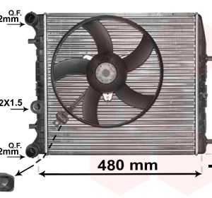 Radiator racire motor SKODA ROOMSTER (5J7) 1.4 LPG Benzina/Autogaz (GPL) 86 cai VAN WEZEL 76002013