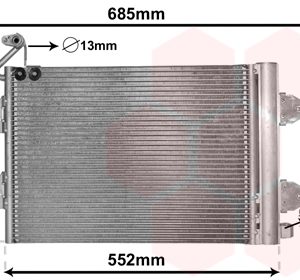 Condensator climatizare SKODA ROOMSTER Praktik (5J) 1.2 benzina 70 cai VAN WEZEL 76005007
