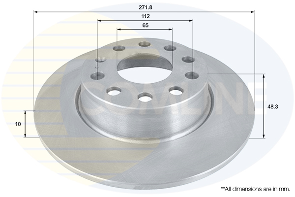 Disc frana SKODA YETI (5L) 1.2 TSI benzina 110 cai COMLINE ADC1497