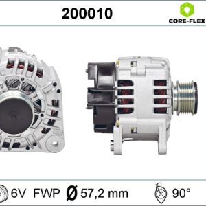 Alternator SKODA ROOMSTER Praktik (5J) 1.4 TDI diesel 80 cai VALEO 200010