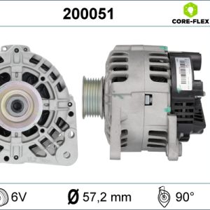 Alternator SKODA ROOMSTER (5J7) 1.2 benzina 70 cai VALEO 200051