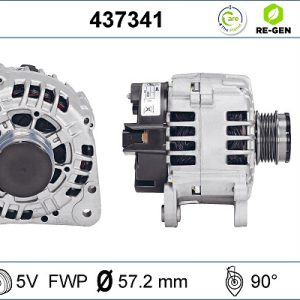 Alternator SKODA ROOMSTER (5J7) 1.9 TDI diesel 105 cai VALEO 437341