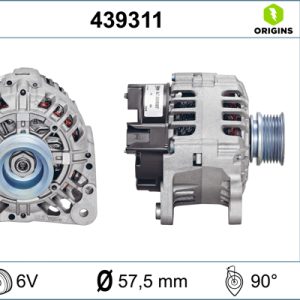 Alternator SKODA ROOMSTER (5J7) 1.4 LPG Benzina/Autogaz (GPL) 86 cai VALEO 439311